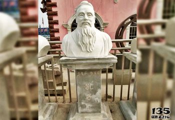 孔子雕塑-漢白玉胸像景區(qū)孔子雕塑