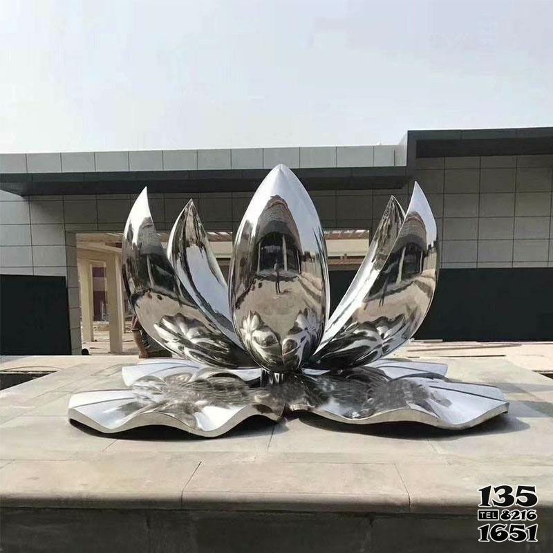 蓮花雕塑-城市大型景觀不銹鋼鏡面蓮花雕塑 蓮花雕塑-城市大型景觀不銹鋼鏡面蓮花雕塑