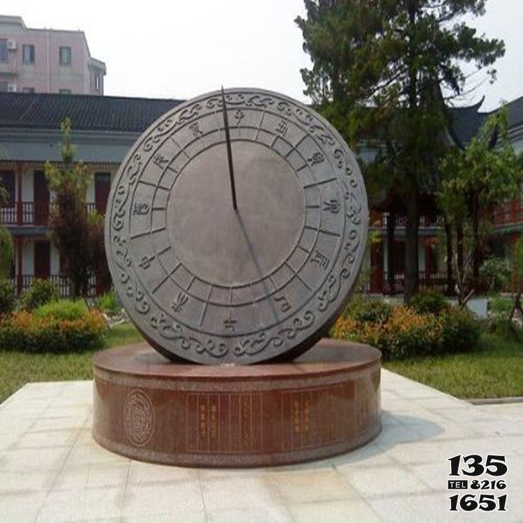 日晷雕塑-小區不銹鋼仿銅浮雕日晷雕塑 日晷雕塑-小區不銹鋼仿銅浮雕日晷雕塑高清圖片