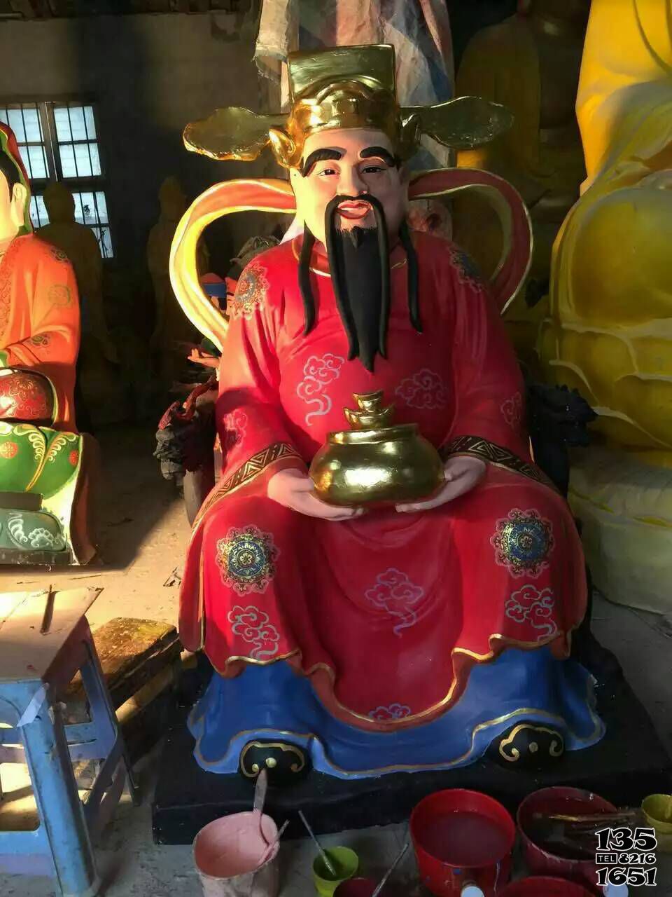 財(cái)神雕塑-彩繪玻璃鋼大型寺廟招財(cái)菩薩財(cái)神雕塑 財(cái)神雕塑-彩繪玻璃鋼大型寺廟招財(cái)菩薩財(cái)神雕塑高清圖片