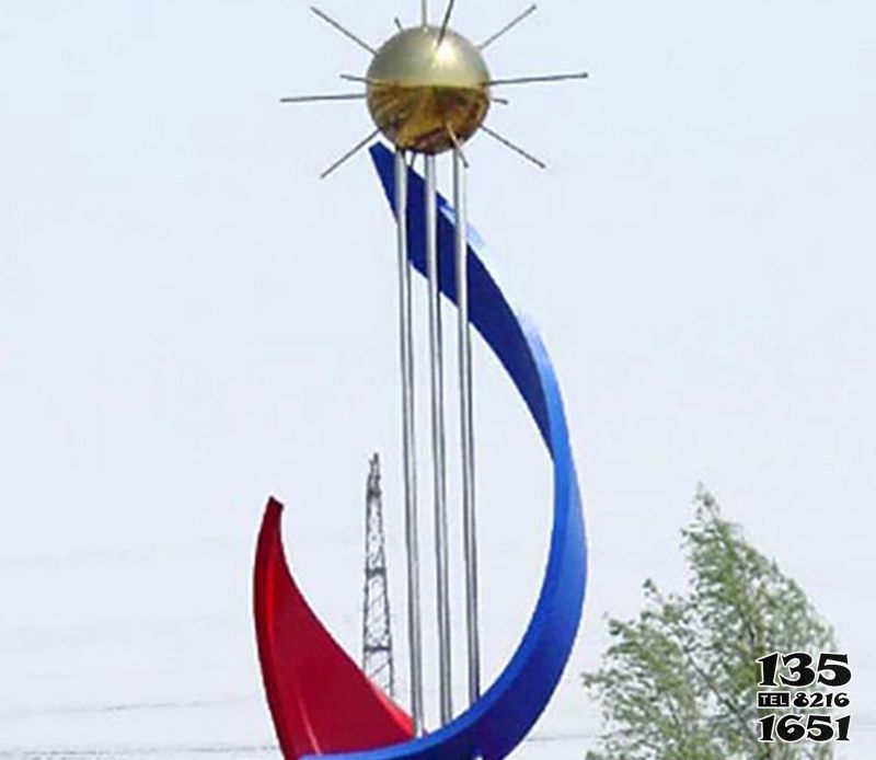 彩帶雕塑-戶外商廈環(huán)球的不銹鋼噴漆彩帶雕塑 彩帶雕塑-戶外商廈環(huán)球的不銹鋼噴漆彩帶雕塑