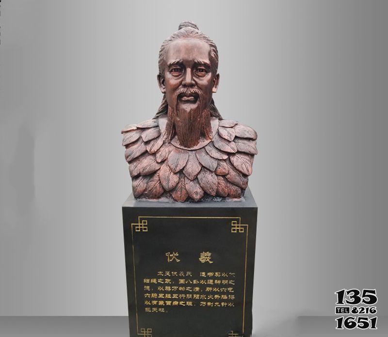 伏羲雕塑- 大學(xué)人文始祖伏羲胸像玻璃鋼仿銅雕塑 伏羲雕塑- 大學(xué)人文始祖伏羲胸像玻璃鋼仿銅雕塑高清圖片