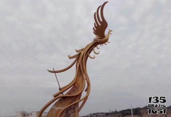 不銹鋼彩色鳳凰222，正義之羽展翅飛翔