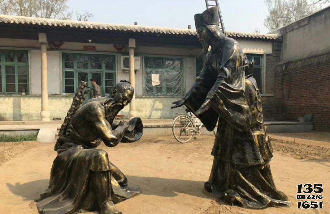負荊請罪雕塑-庭院古代人物廉頗負荊請罪雕塑 負荊請罪雕塑-庭院古代人物廉頗負荊請罪雕塑高清圖片