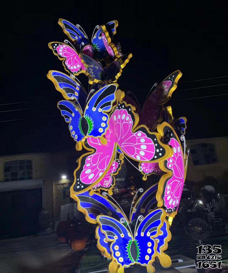 蝴蝶雕塑-操場玻璃鋼彩繪蝴蝶雕塑 蝴蝶雕塑-操場玻璃鋼彩繪蝴蝶雕塑高清圖片