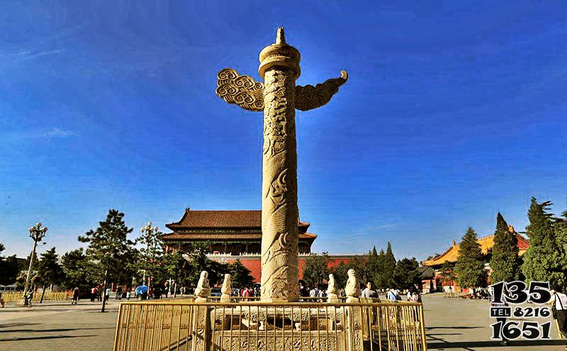 華表雕塑-園林景區廣場擺放大理石華表雕刻 華表雕塑-園林景區廣場擺放大理石華表雕刻高清圖片
