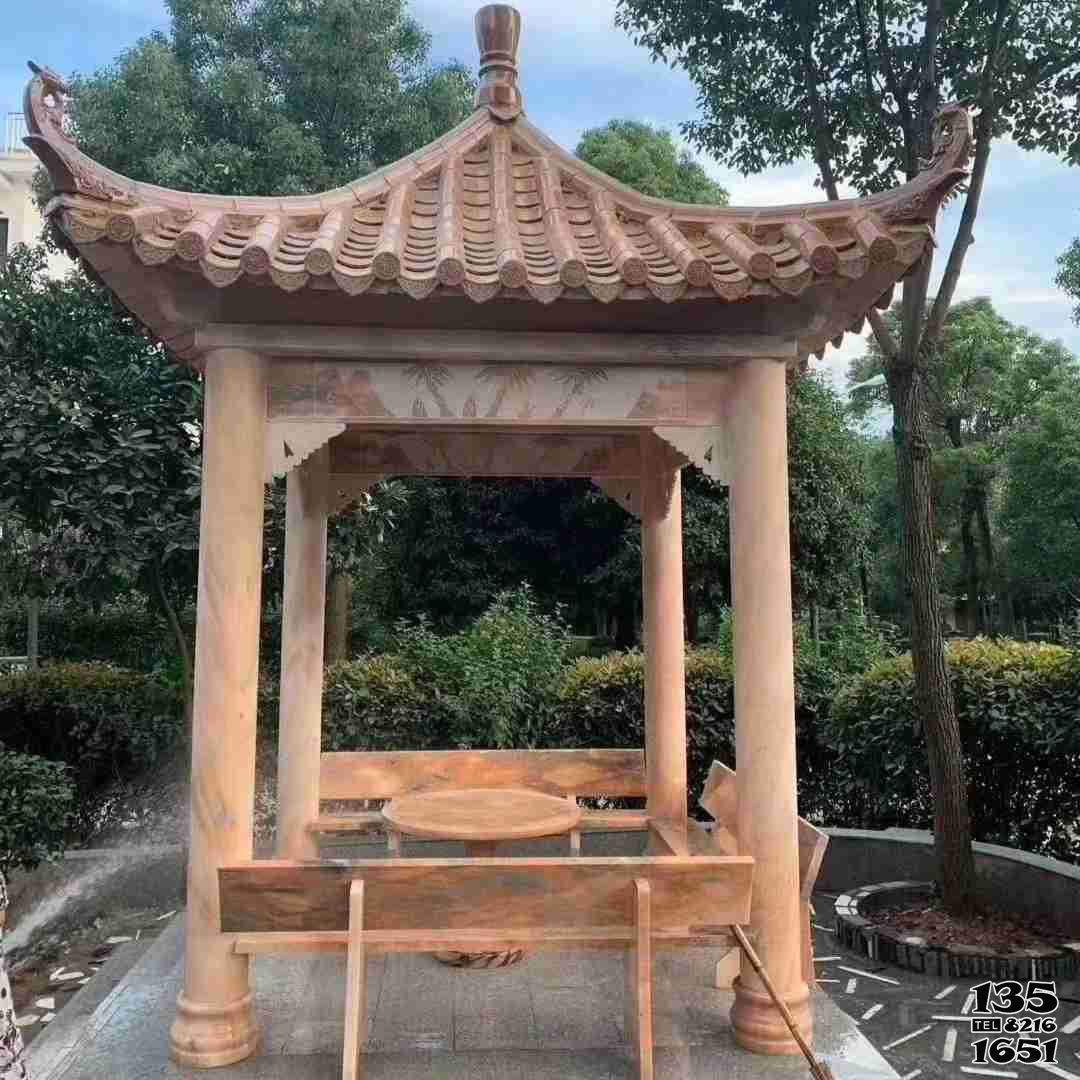 涼亭雕塑-公園休閑區(qū)擺放四角花崗巖座椅涼亭雕塑 涼亭雕塑-公園休閑區(qū)擺放四角花崗巖座椅涼亭雕塑高清圖片