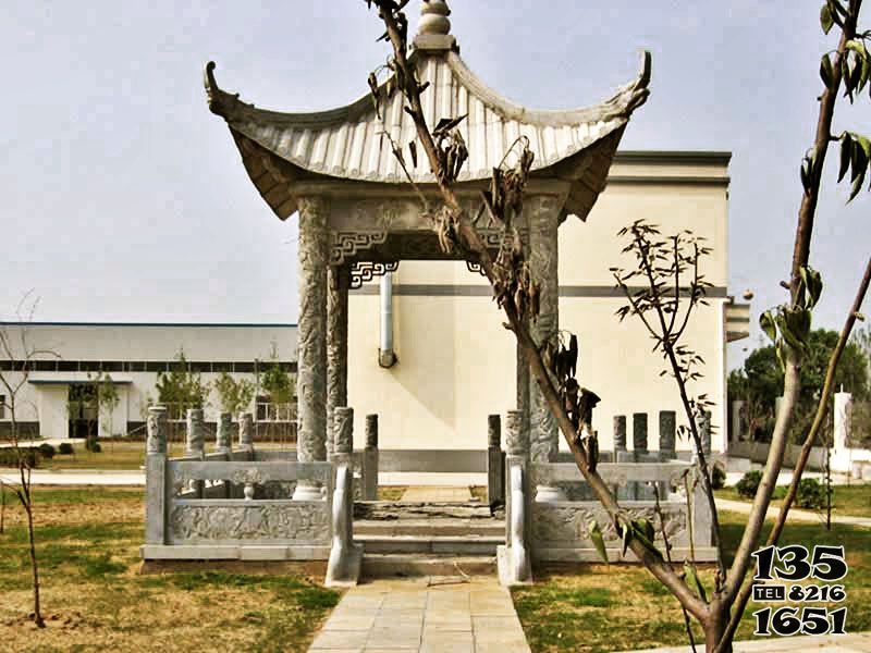 涼亭雕塑-企業廣場擺放仿古建雕刻四角涼亭雕塑 涼亭雕塑-企業廣場擺放仿古建雕刻四角涼亭雕塑高清圖片