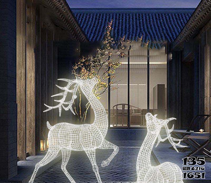 梅花鹿雕塑-公園不銹鋼創(chuàng)意照明庭院照明梅花鹿雕塑 梅花鹿雕塑-公園不銹鋼創(chuàng)意照明庭院照明梅花鹿雕塑高清圖片