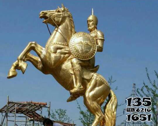 騎馬雕塑-景區古羅馬戰士黃銅騎馬雕塑 騎馬雕塑-景區古羅馬戰士黃銅騎馬雕塑高清圖片