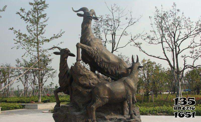 三羊開泰雕塑-公園不銹鋼仿銅戶外園林大型景觀三羊開泰雕塑 三羊開泰雕塑-公園不銹鋼仿銅戶外園林大型景觀三羊開泰雕塑高清圖片