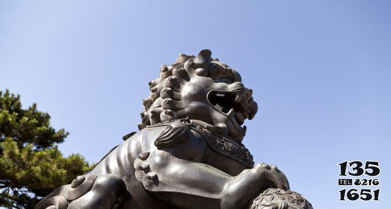 獅子雕塑-不銹鋼仿銅戶外大型獅子雕塑 獅子雕塑-不銹鋼仿銅戶外大型獅子雕塑高清圖片