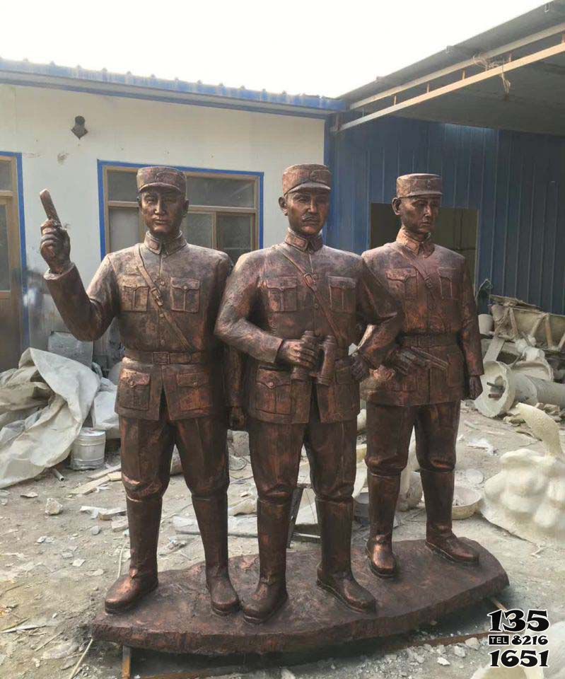 八路軍雕塑-景區(qū)園林玻璃鋼仿銅八路軍雕塑 八路軍雕塑-景區(qū)園林玻璃鋼仿銅八路軍雕塑高清圖片