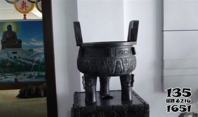 鼎雕塑-祠堂文物古代青銅器雕塑 鼎雕塑-祠堂文物古代青銅器雕塑高清圖片