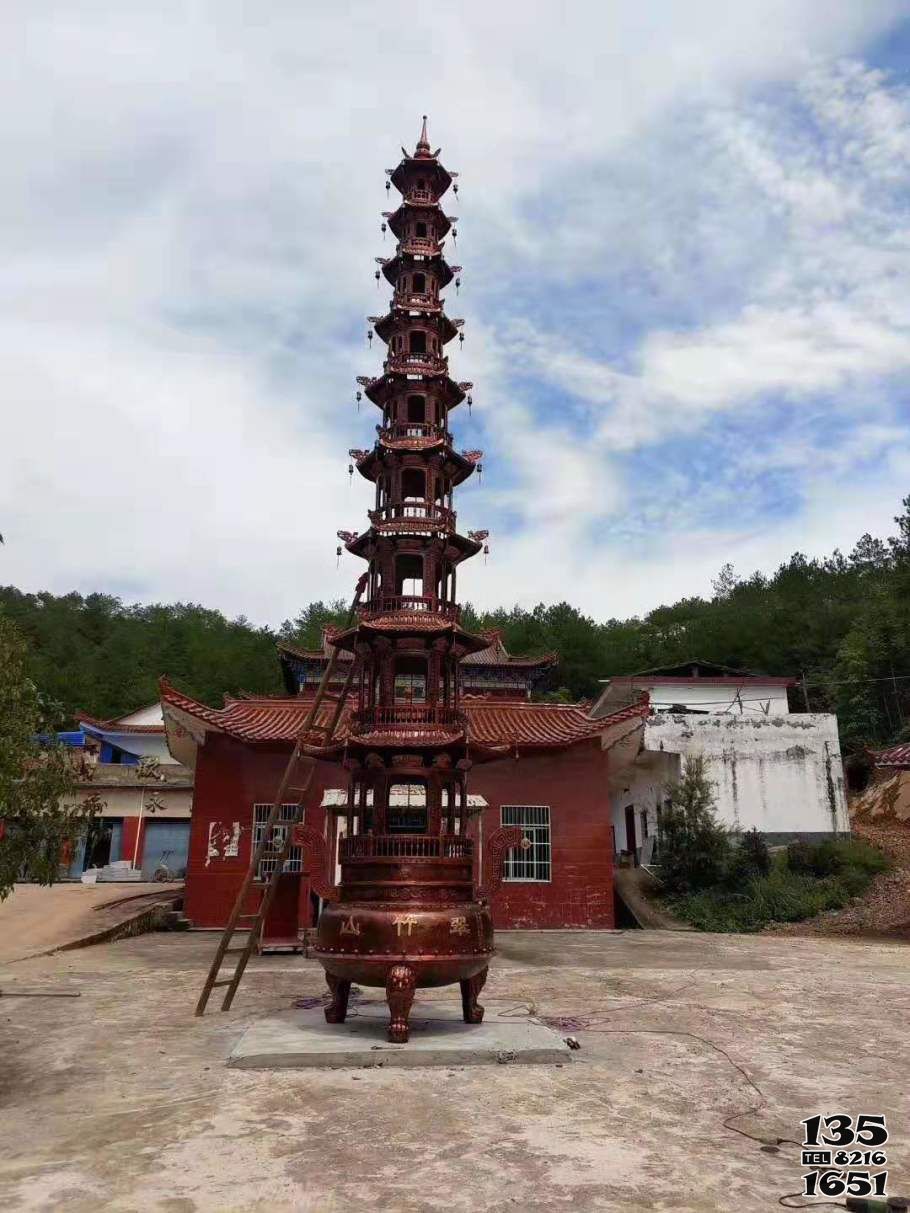 佛塔雕塑-寺廟景點擺放鑄鐵千佛塔裝飾擺件 佛塔雕塑-寺廟景點擺放鑄鐵千佛塔裝飾擺件 高清圖片