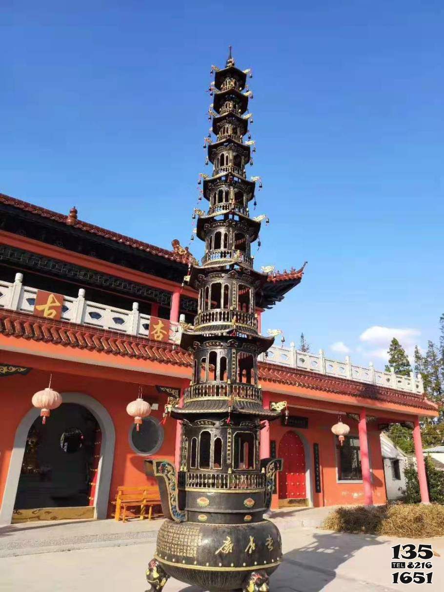 佛塔雕塑-景區道觀擺放鑄鐵千佛塔 佛塔雕塑-景區道觀擺放鑄鐵千佛塔高清圖片