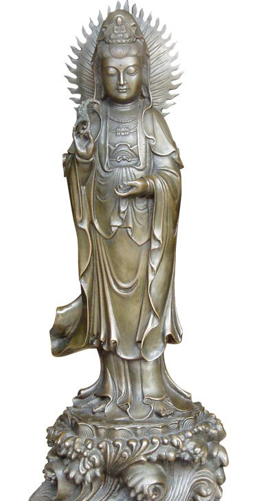 觀音雕塑-渡海銅雕寺廟大型景觀觀音雕塑 觀音雕塑-渡海銅雕寺廟大型景觀觀音雕塑高清圖片