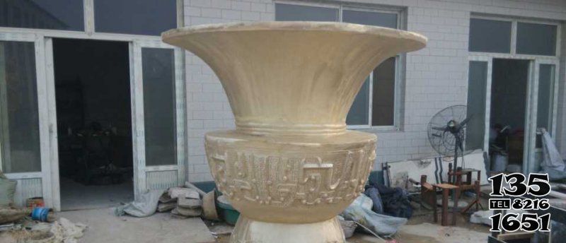 花盆雕塑-不銹鋼噴漆烤漆戶外大型花盆雕塑 花盆雕塑-不銹鋼噴漆烤漆戶外大型花盆雕塑高清圖片