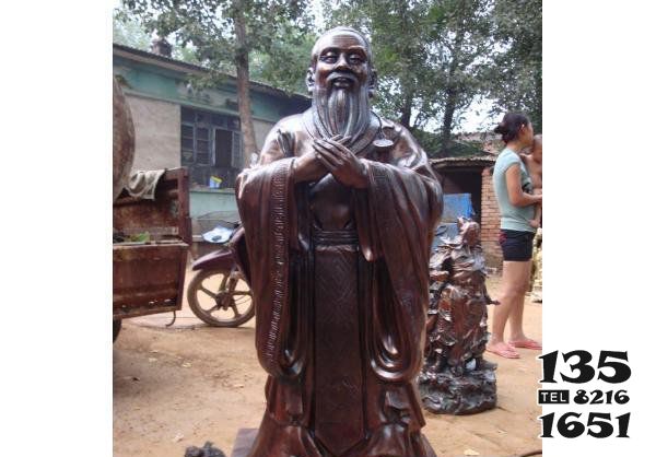 孔子雕塑-古代教育家人物孔子玻璃鋼仿銅雕塑 孔子雕塑-古代教育家人物孔子玻璃鋼仿銅雕塑高清圖片