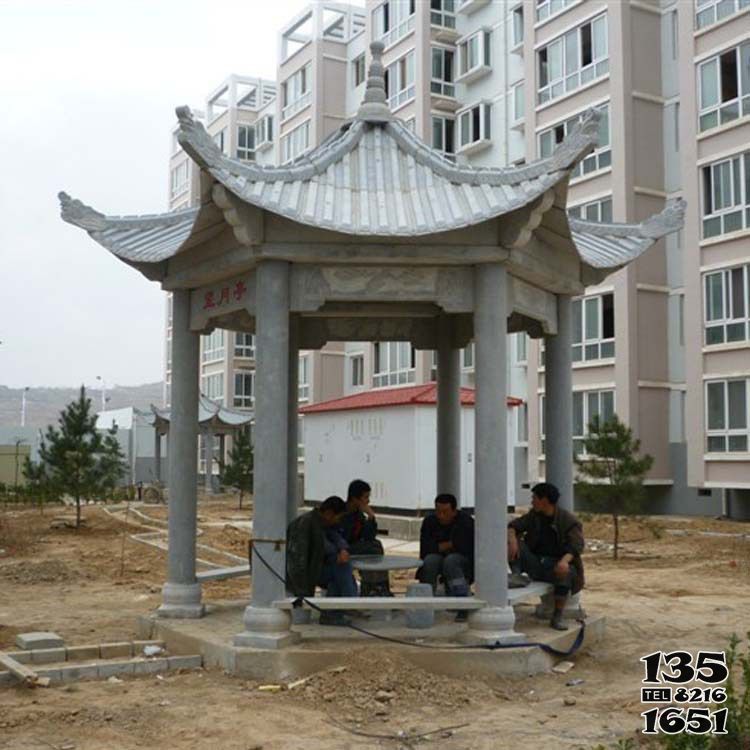 涼亭雕塑-小區(qū)廣場(chǎng)擺放休息六角仿古建涼亭雕塑 涼亭雕塑-小區(qū)廣場(chǎng)擺放休息六角仿古建涼亭雕塑高清圖片