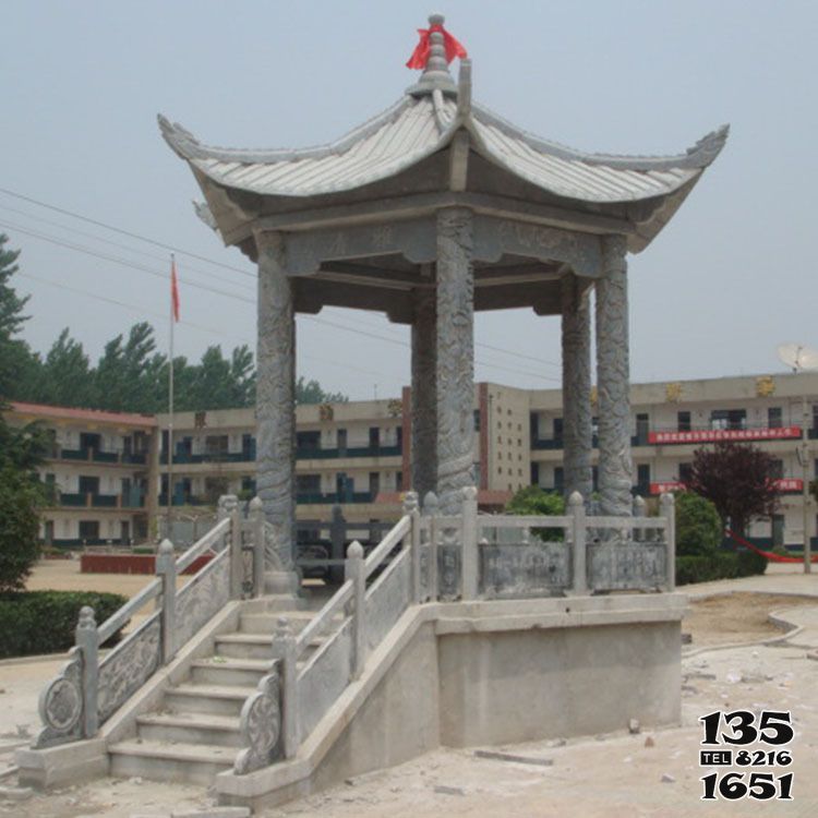 涼亭雕塑-學校操場擺放仿古建休息涼亭雕塑 涼亭雕塑-學校操場擺放仿古建休息涼亭雕塑高清圖片