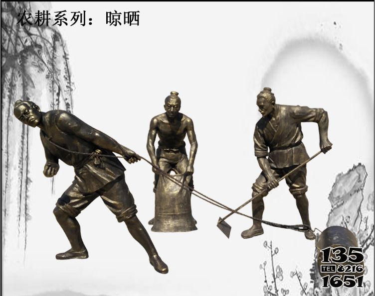 農耕雕塑-景區擺件人物雕塑定制農耕主題玻璃鋼雕塑 農耕雕塑-景區擺件人物雕塑定制農耕主題玻璃鋼雕塑高清圖片