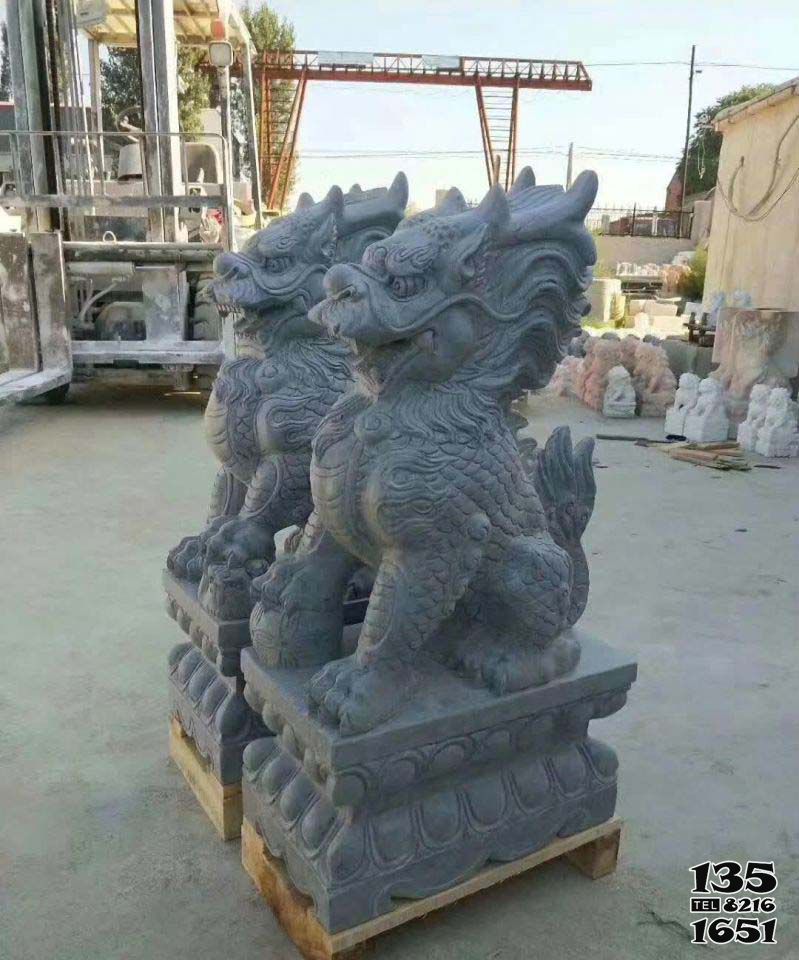 麒麟雕塑-戶外廣場大理石石雕神獸麒麟雕塑 麒麟雕塑-戶外廣場大理石石雕神獸麒麟雕塑高清圖片