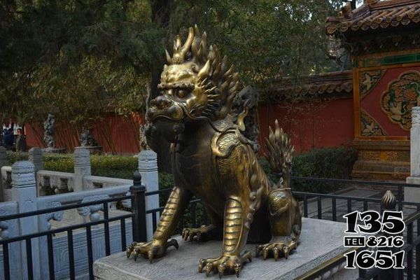 麒麟雕塑-戶外景區(qū)不銹鋼噴金烤漆麒麟雕塑 麒麟雕塑-戶外景區(qū)不銹鋼噴金烤漆麒麟雕塑高清圖片