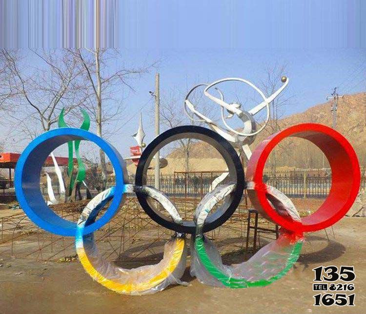 奧運雕塑-公園不銹鋼五環奧運雕塑 奧運雕塑-公園不銹鋼五環奧運雕塑