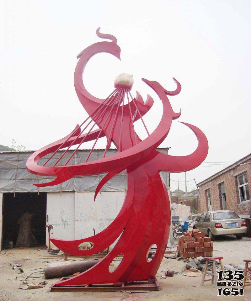 鳳凰雕塑-景區廣場創意不銹鋼抽象鳳凰雕塑 鳳凰雕塑-景區廣場創意不銹鋼抽象鳳凰雕塑