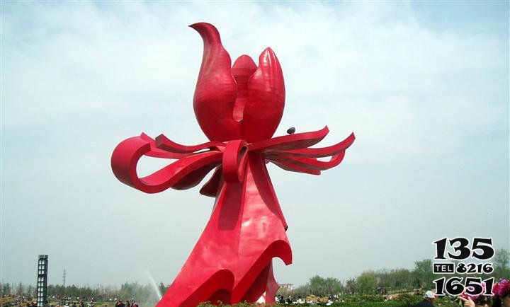 花朵雕塑-廣場(chǎng)不銹鋼紅色紫荊花雕塑 花朵雕塑-廣場(chǎng)不銹鋼紅色紫荊花雕塑高清圖片