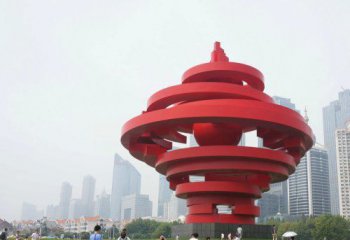 火炬雕塑-創(chuàng)意個(gè)性樹脂旋轉(zhuǎn)火苗火炬雕塑
