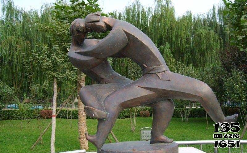 摔跤雕塑-商業街邊摔跤抽象古代人物玻璃鋼仿銅雕 摔跤雕塑-商業街邊摔跤抽象古代人物玻璃鋼仿銅雕