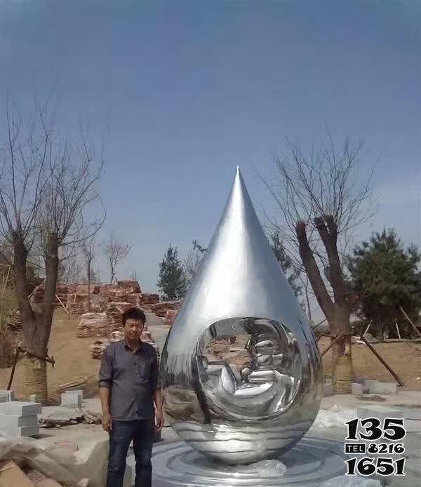 水滴雕塑-不銹鋼寶寶戶外創意水滴雕塑 水滴雕塑-不銹鋼寶寶戶外創意水滴雕塑高清圖片