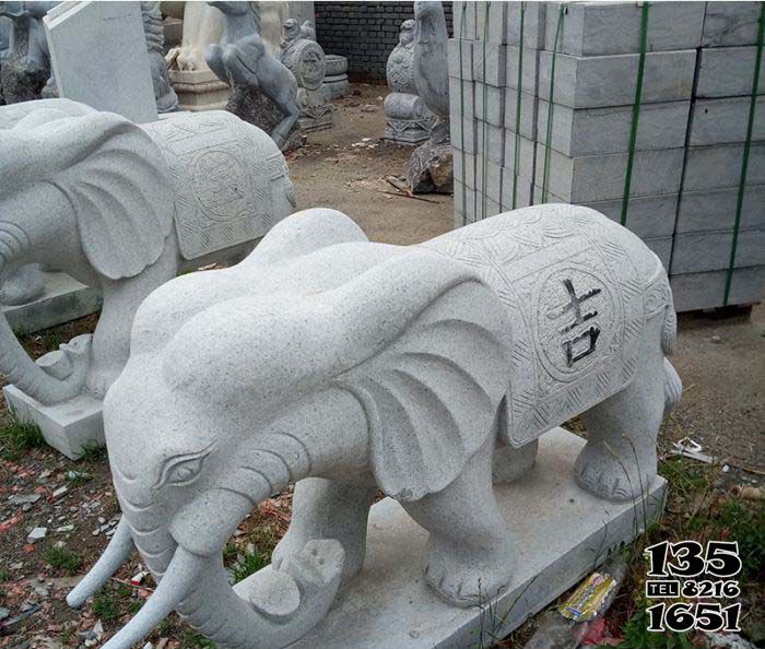 大象雕塑-公園漢白玉石雕吉祥如意大象雕塑 大象雕塑-公園漢白玉石雕吉祥如意大象雕塑