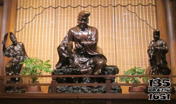 濟公雕塑-景區創意不銹鋼仿銅濟公雕塑 濟公雕塑-景區創意不銹鋼仿銅濟公雕塑高清圖片