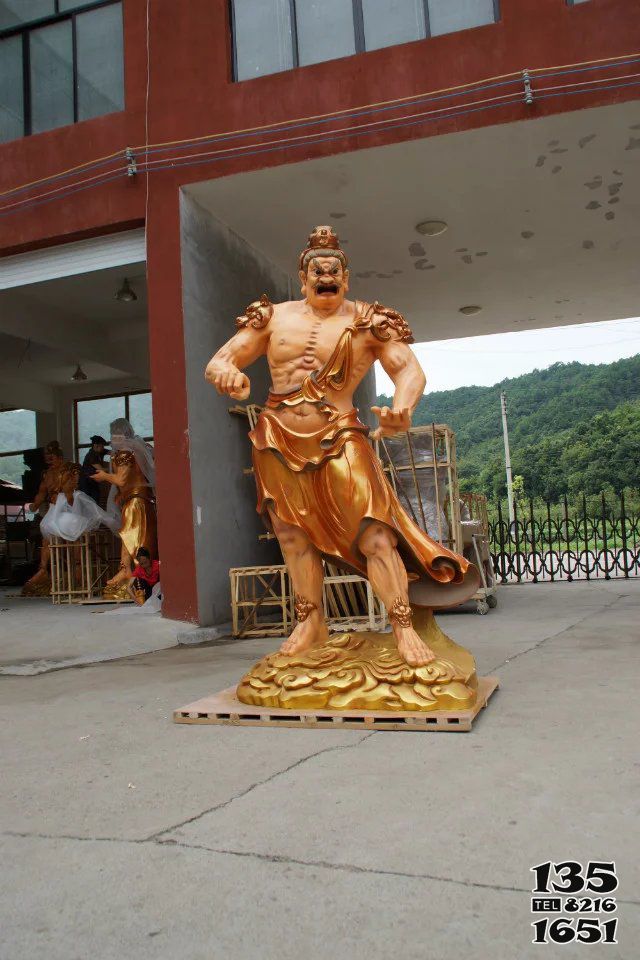 天王雕塑-玻璃鋼噴金烤漆大型戶外人物景觀天王雕塑 天王雕塑-玻璃鋼噴金烤漆大型戶外人物景觀天王雕塑高清圖片