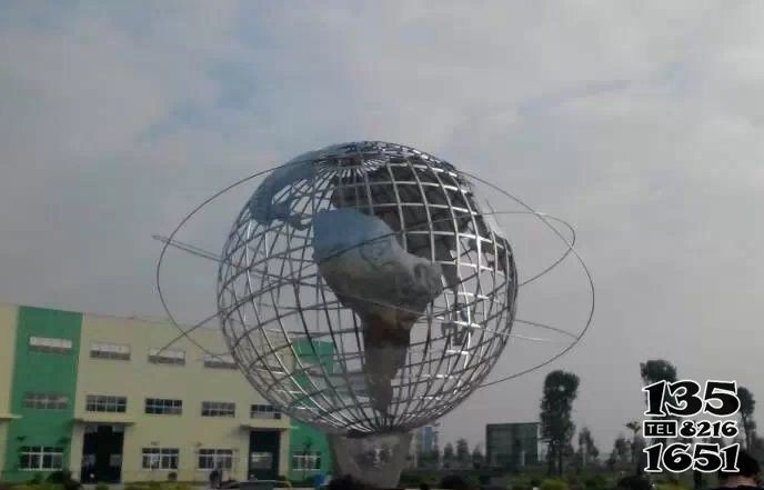 地球儀雕塑-廣場大廈創意鏤空工藝品地球儀雕塑 地球儀雕塑-廣場大廈創意鏤空工藝品地球儀雕塑高清圖片
