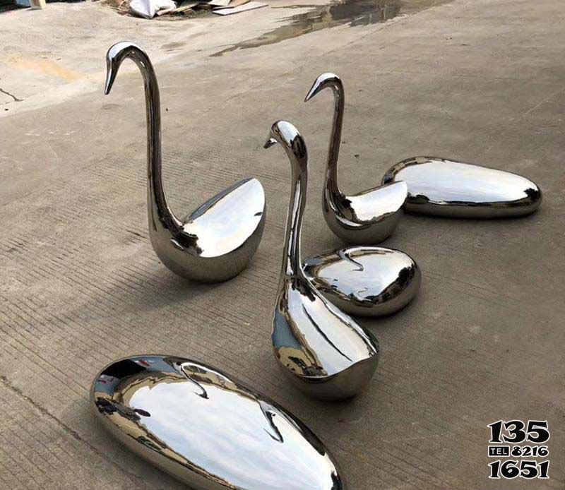 天鵝雕塑-不銹鋼鏡面抽象藝術戶外別墅裝飾擺件 天鵝雕塑-不銹鋼鏡面抽象藝術戶外別墅裝飾擺件