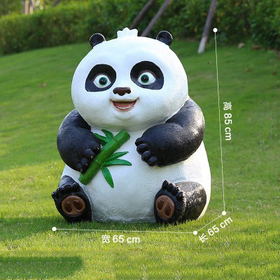 熊貓雕塑-游樂園學校仿真卡通熊貓玻璃鋼雕塑 熊貓雕塑-游樂園學校仿真卡通熊貓玻璃鋼雕塑高清圖片