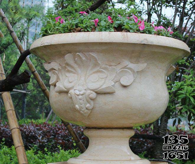 花盆雕塑-園林景觀大理石石雕歐式花盆雕塑 花盆雕塑-園林景觀大理石石雕歐式花盆雕塑高清圖片