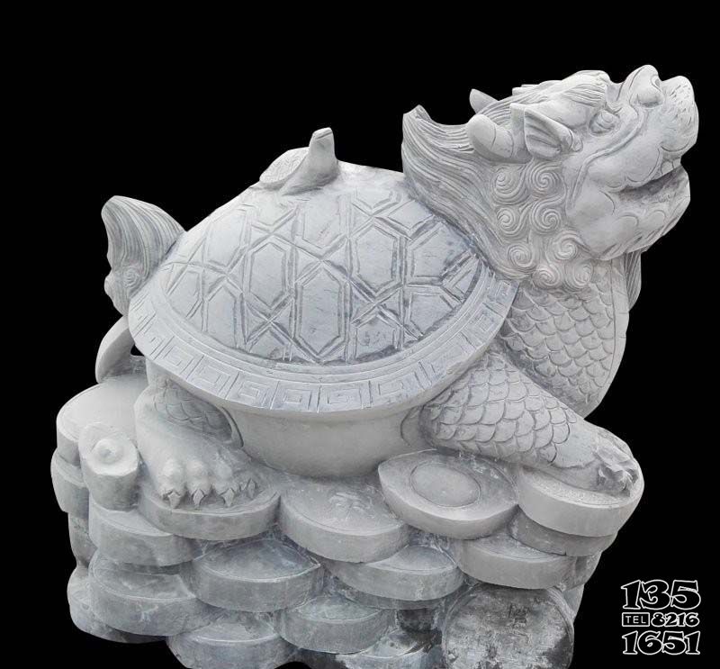 龍龜雕塑-公園里擺放的母子坐著的漢白玉石雕創意龍龜雕塑 龍龜雕塑-公園里擺放的母子坐著的漢白玉石雕創意龍龜雕塑高清圖片