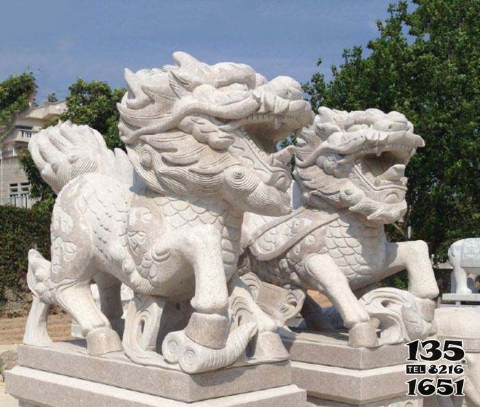 麒麟雕塑-漢白玉石雕庭院別墅小區裝飾品鎮宅神獸麒麟雕塑 麒麟雕塑-漢白玉石雕庭院別墅小區裝飾品鎮宅神獸麒麟雕塑高清圖片