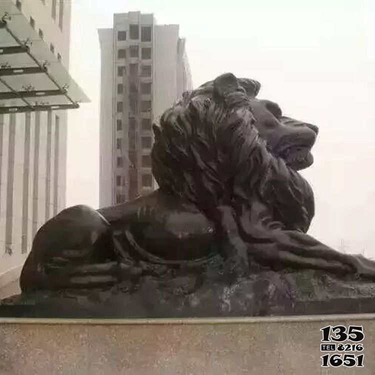 獅子雕塑-法院大型仿真動物不銹鋼仿銅獅子雕塑 獅子雕塑-法院大型仿真動物不銹鋼仿銅獅子雕塑高清圖片