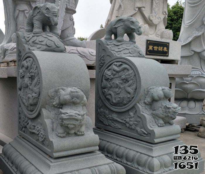 抱鼓石門墩雕塑-小象抱鼓石招財石門墩別墅園林門口擺件 抱鼓石門墩雕塑-小象抱鼓石招財石門墩別墅園林門口擺件高清圖片