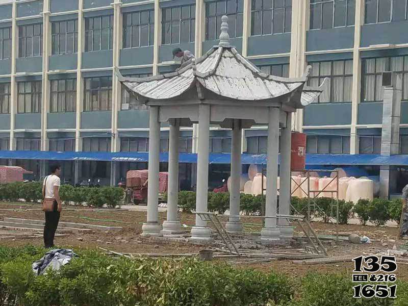 涼亭雕塑-酒店戶外景觀擺放休閑六角涼亭雕塑 涼亭雕塑-酒店戶外景觀擺放休閑六角涼亭雕塑高清圖片