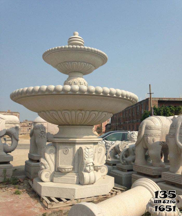 噴泉雕塑-園林景觀大型噴泉漢白玉石雕 噴泉雕塑-園林景觀大型噴泉漢白玉石雕高清圖片