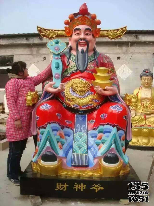 財神雕塑-大型玻璃鋼寺廟供奉菩薩財神雕塑 財神雕塑-大型玻璃鋼寺廟供奉菩薩財神雕塑高清圖片
