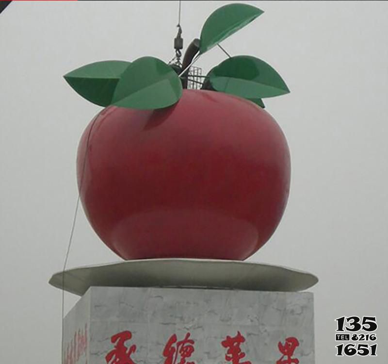 蘋果雕塑-仿真彩繪不銹鋼廣場大型蘋果雕塑 蘋果雕塑-仿真彩繪不銹鋼廣場大型蘋果雕塑高清圖片