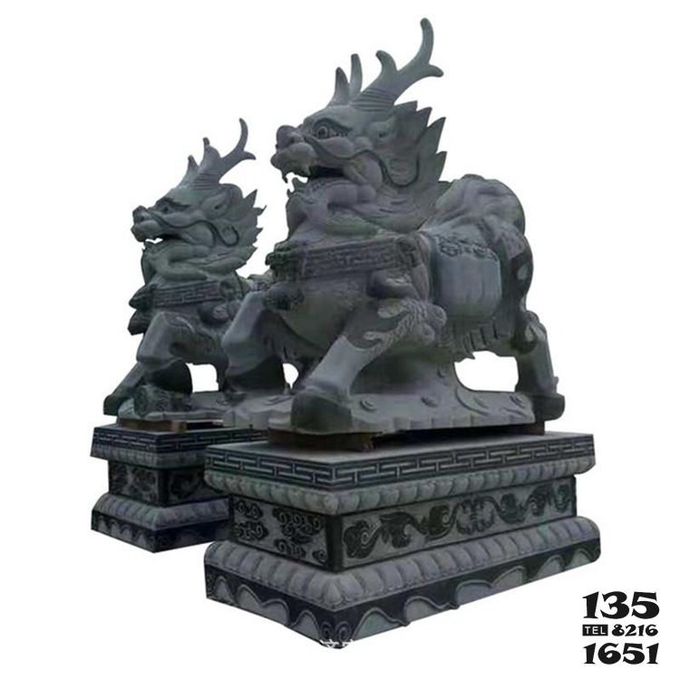 麒麟雕塑-庭院別墅大理石石雕麒麟雕塑 麒麟雕塑-庭院別墅大理石石雕麒麟雕塑高清圖片